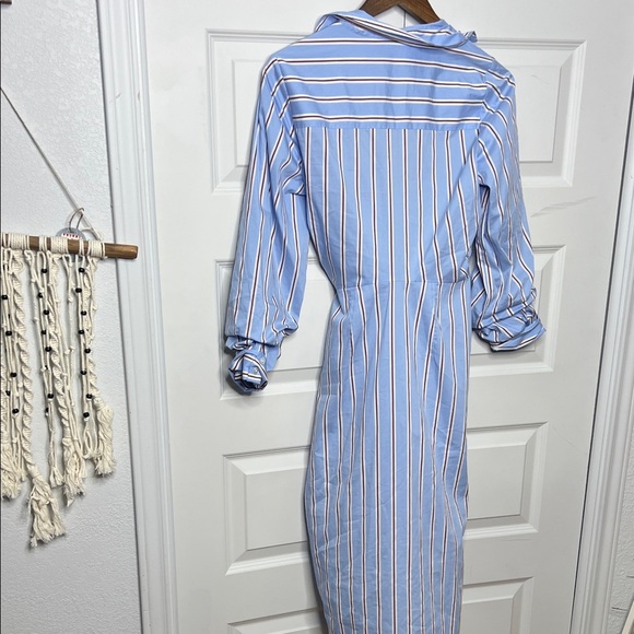 Veronica Beard Afton Draped Shirt Dress - Picture 6 of 9